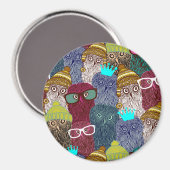 Aimant Chouette dans la couronne (Recto/Verso)