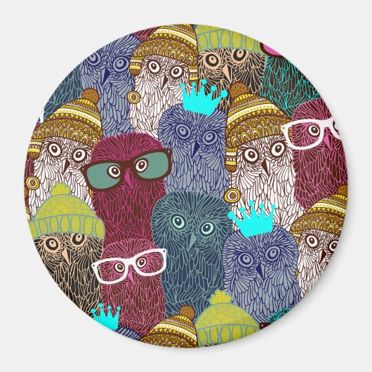 Aimant Chouette dans la couronne (Devant)