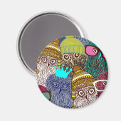 Aimant Chouette dans la couronne (Recto/Verso)