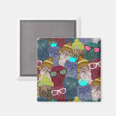 Aimant Chouette dans la couronne (Recto/Verso)