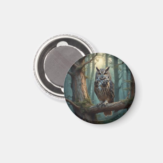 Aimant Chouette dans la Forêt Magique (Recto/Verso)