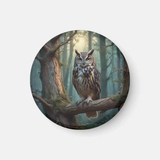 Aimant Chouette dans la Forêt Magique (Devant)