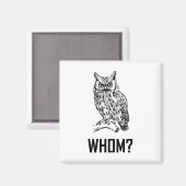 Aimant Chouette de dessin qui est drôle (Recto/Verso)