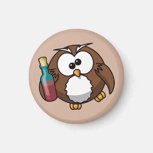 Aimant Chouette Drunk (Devant)