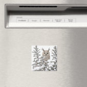 Aimant Chouette en neige (In Situ (Lave-vaisselle))