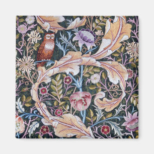 Aimant Chouette et fleurs, William Morris
