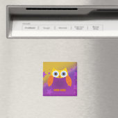 Aimant Chouette étoilée - Orange Jaune violet (In Situ (Lave-vaisselle))