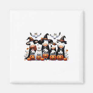 Aimant Chouette fantôme Vaches Halloween Animaux Vache Lo