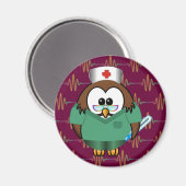 Aimant chouette infirmière (Recto/Verso)