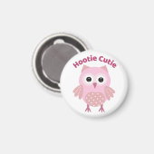 Aimant Chouette Mignonne Rose (Recto/Verso)
