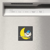 Aimant Chouette neigeuse dans une nouvelle nuit d'hiver s (In Situ (Lave-vaisselle))