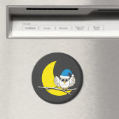 Aimant Chouette neigeuse dans une nouvelle nuit d'hiver s (In Situ (Lave-vaisselle))