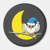Aimant Chouette neigeuse dans une nouvelle nuit d'hiver s (Devant)