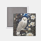 Aimant Chouette neigeuse Moonlight Moonflowers (Recto/Verso)