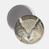 Aimant Chouette nocturne de Great Horned Owl (Recto/Verso)