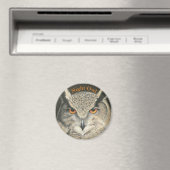 Aimant Chouette nocturne de Great Horned Owl (In Situ (Lave-vaisselle))