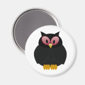 Aimant Chouette noire (Recto/Verso)