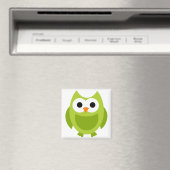 Aimant Chouette Oiseaux Oiseaux Vert mignonne Dessin anim (In Situ (Lave-vaisselle))
