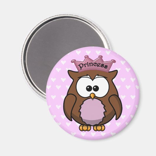 Aimant chouette princesse (Recto/Verso)