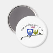 Aimant Chouette t'aime toujours ! (Recto/Verso)