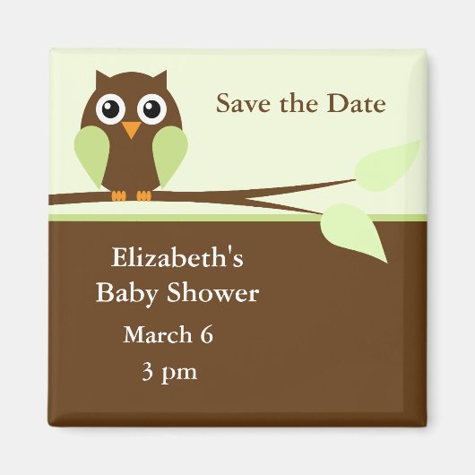 Aimant Chouette verte (Devant)