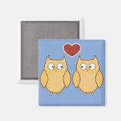 Aimant Chouettes amoureuses (Recto/Verso)