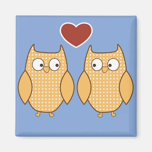 Aimant Chouettes amoureuses (Devant)