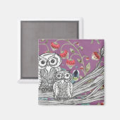 Aimant Chouettes aux fraises (Recto/Verso)