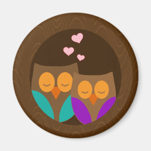 Aimant Chouettes dans un nid