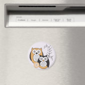 Aimant Chouettes modernes (In Situ (Lave-vaisselle))