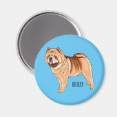 Aimant Chow Chow dog cartoon (Recto/Verso)