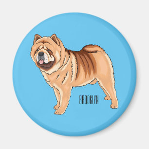 Aimant Chow Chow dog cartoon