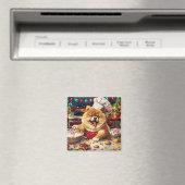 Aimant Chow Chow Holiday Baking : Festive Noël (In Situ (Lave-vaisselle))