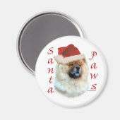 Aimant Chow Chow Père Noël Paws (Recto/Verso)