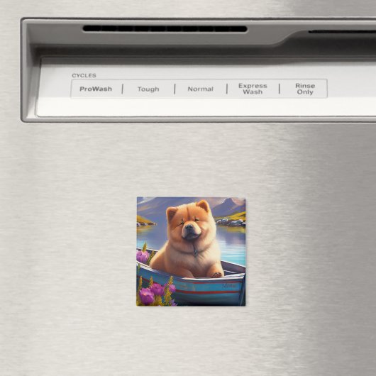 Aimant Chow Chow sur une pagaie : une aventure Pittoresqu (In Situ (Lave-vaisselle))