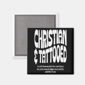 Aimant Chrétien Et Tatoué (Recto/Verso)