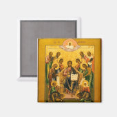 Aimant Christ en Majesté avec saints choisis Icône orthod (Recto/Verso)