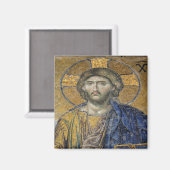 Aimant Christ Pantocrator Mosiac Iconique Religieux Romai (Recto/Verso)