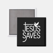Aimant Christan Jésus économise Premium (Recto/Verso)