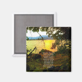 Aimant Christian Bible Verse Lac Paysage Créationarts (Recto/Verso)