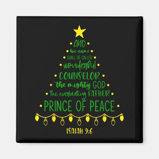 Aimant Christian Christmas Jesus Bible Names Xmas Tree Sh (Devant)