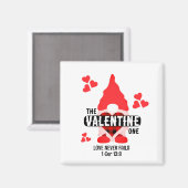 Aimant Christian Couples VALENTINE GNOME Coeurs rouges (Recto/Verso)