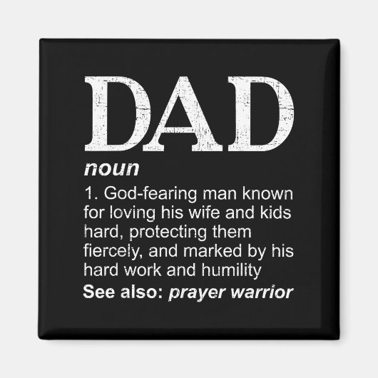 Aimant Christian Dad Definition Fathers Day Dad (Devant)