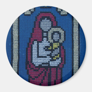 Aimant Christian embroidery