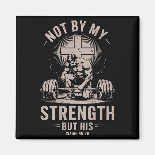 Aimant Christian Gym Pas Par Ma Force, Mais Sa Barcloche  (Devant)