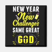 Aimant Christian Happy New Year New Challenges Same Great (Devant)
