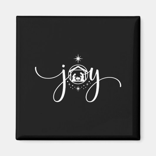 Aimant Christian Joy Nativity Christmas - joy' With Baby  (Devant)