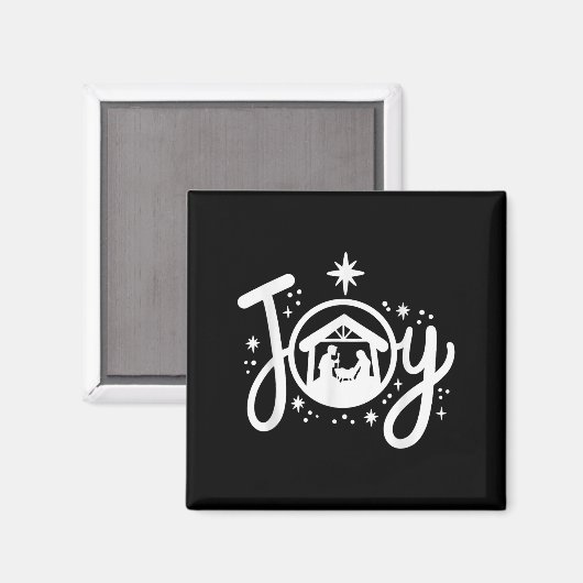 Aimant Christian Noël Joie Jésus Nativité Scène Foi (Recto/Verso)