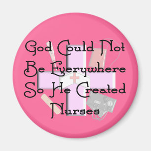 Aimant Christian Nurse Cadeaux "Dieu ne pouvait pas être 