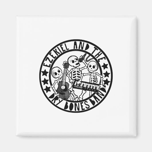 Aimant Christian Skeleton Ezekiel Et La Bible De Bande D' (Devant)